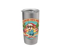 Divertente regalo per uomini e donne con design natalizio con cucciolo di cane Bicchiere termico in acciaio inox doppia parete
