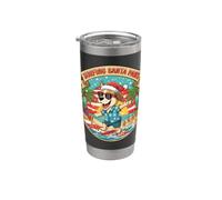 Divertente regalo per uomini e donne con design natalizio con cucciolo di cane Bicchiere termico in acciaio inox doppia parete