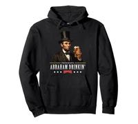 Divertente Regalo umoristico per Feste a Tema Abraham Lincoln Felpa con Cappuccio