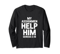 Divertente Religioso Il Mio compito Aiutalo Genesi Maglia a Manica