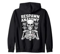 Divertente Respawn Anatomia Di Un Giocatore Scheletro Mano Uomini Ragazzi Bambini Felpa con Cappuccio