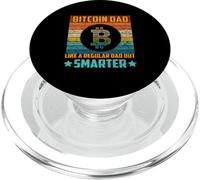 Divertente Retro Bitcoin Papà Crypto Btc Amante PopSockets PopGrip per MagSafe