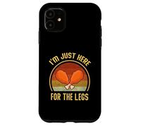 Divertente Retro Turchia Ringraziamento I'm Just Here For The Legs Custodia per iPhone 11