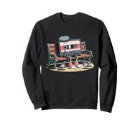 Divertente Retro Vecchio Cassette Tape Cartoon con Walker Nostalgia Felpa
