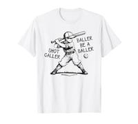 Divertente Retro Voglio Essere Un Baller Shot Caller Mamma Mamma Baseball Maglietta