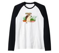 Divertente Riccio Urbano Giardinaggio Cartone Animato Design Maglia con Maniche Raglan