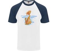 Divertente Riflesso Di Un Gatto Tigre Maglietta A Maniche Corte Da Uomo