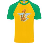 Divertente Riflesso Di Un Gatto Tigre Maglietta A Maniche Corte Da Uomo