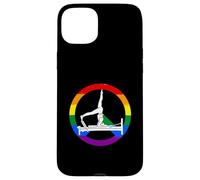 Divertente riformatore pilates con segno di pace LGBT Custodia per iPhone 15 Plus