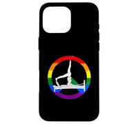 Divertente riformatore pilates con segno di pace LGBT Custodia per iPhone 16 Pro Max