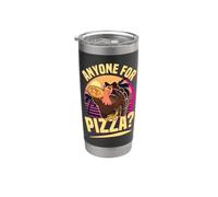 Divertente Ringraziamento Tacchino Pizza Chiunque Per Pizza Italiano Mangiare Bicchiere termico in acciaio inox doppia parete