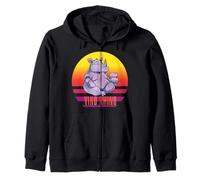 Divertente Rinoceronte di Vino Che beve Vino Rinoceronte Felpa con Cappuccio