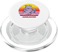 Divertente rinoceronte di vino che beve vino Rinoceronte PopSockets PopGrip per MagSafe