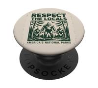 Divertente rispetto La gente del posto Cryptids Folklure Sasquatch PopSockets PopGrip Adesivo
