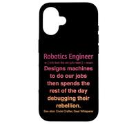 Divertente Robotica Ingegnere Robot Builder Custodia per iPhone 16