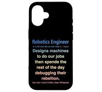 Divertente Robotica Ingegnere Robot Builder Custodia per iPhone 16