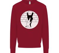 Divertente Rock N Roll Saluto Coniglio Silhouette Felpa Per Bambini