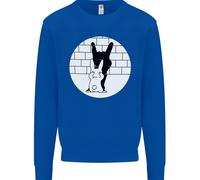 Divertente Rock N Rotolo Saluto Coniglio Silhouette Uomo Felpa Maglione