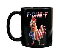 Divertente Rooster di caffè | Microwave Safe Bevanda di novità | 12oz bandiere americane galline tazze di ceramica per il latte caffè tè bevande calde fredde amici di famiglia colleghi
