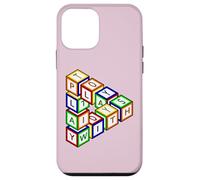 Divertente Rosso Blu Giallo Verde Blocchi Giocattolo Triangolo Cartoon Custodia per iPhone 12 mini