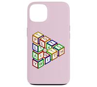 Divertente Rosso Blu Giallo Verde Blocchi Giocattolo Triangolo Cartoon Custodia per iPhone 13