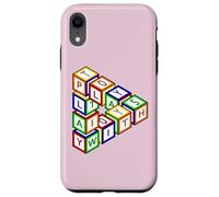 Divertente Rosso Blu Giallo Verde Blocchi Giocattolo Triangolo Cartoon Custodia per iPhone XR