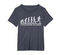 Divertente Running Runner Evolution Man Maglietta, Donna Plus-Size, Pervinca, 4X