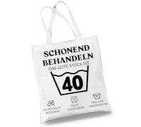 Divertente sacchetto di cotone per compleanno, regalo per 30/40/50/60/70/80 compleanno donna Manner, borsa shopper bag, compleanni rilassati e divertenti, c