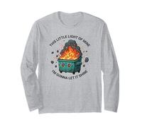 Divertente Salute Mentale Emozionale Dumpster Fire Maglia a Manica