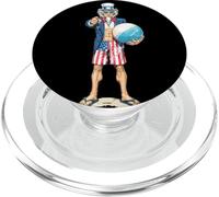 Divertente Sam in vacanza estiva con Beach Ball Costume PopSockets PopGrip per MagSafe