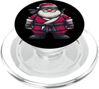 Divertente Samurai Ninja Emblema in Costume di Babbo Natale PopSockets PopGrip per MagSafe