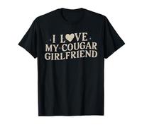 Divertente San Valentino 2025 Amo la mia Ragazza Cougar Maglietta