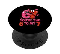 Divertente San Valentino Sei il sei per il mio sette 6-7 Meme 67 PopSockets PopGrip Adesivo