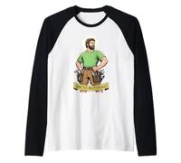divertente, santo, giuseppe, cattolico, padre, e, lavoratore Maglia con Maniche Raglan