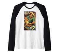 divertente, santo, giuseppe, cattolico, padre, e, lavoratore Maglia con Maniche Raglan