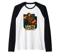 divertente, santo, giuseppe, cattolico, padre, e, lavoratore Maglia con Maniche Raglan