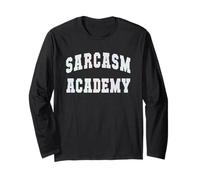 Divertente Sarcasm Academy Laurea Sarcastico Commento Caricamento Maglia a Manica