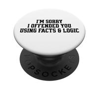 Divertente sarcastico dire fatti e logica offesi PopSockets PopGrip Adesivo