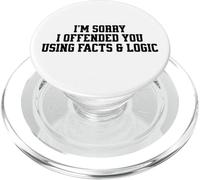 Divertente sarcastico dire fatti e logica offesi PopSockets PopGrip per MagSafe