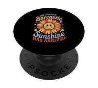 Divertente Sarcastico Sunshine Dire Retro Felice Umorismo Donne Uomini PopSockets PopGrip Adesivo