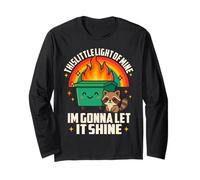 Divertente Sarcastico This Little Light-of Mine Lil Dumpster Fire Maglia a Manica