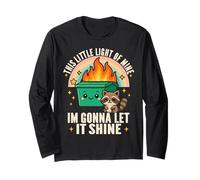 Divertente Sarcastico This Little Light-of Mine Lil Dumpster Fire Maglia a Manica