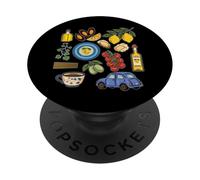 Divertente Sardine estive italiane Pesce in scatola Pomodoro PopSockets PopGrip Adesivo