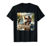 Divertente Sasquatch Cattura del Giorno Bigfoot Pesca Avventura Maglietta