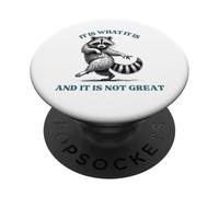 Divertente Sassy Raccon è quello che è e non è così grande PopSockets PopGrip Adesivo