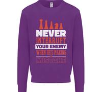 Divertente Scacchi Non Interrompere Mai Il Tuo Nemico Uomo Felpa Maglione