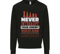 Divertente Scacchi Non Interrompere Mai Il Tuo Nemico Uomo Felpa Maglione