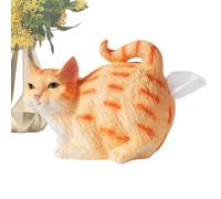 Divertente scatola di fazzoletti | Porta fazzoletti a forma di gatto - Dispenser di asciugamani di carta a forma di animale in resina, accessori divertenti multifunzionali per il bagno per la