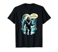 Divertente Scena al Chiaro di Luna di Bigfoot - I Was Never Here Maglietta