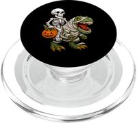 Divertente scheletro che cavalca T Rex mummia dinosauro PopSockets PopGrip per MagSafe